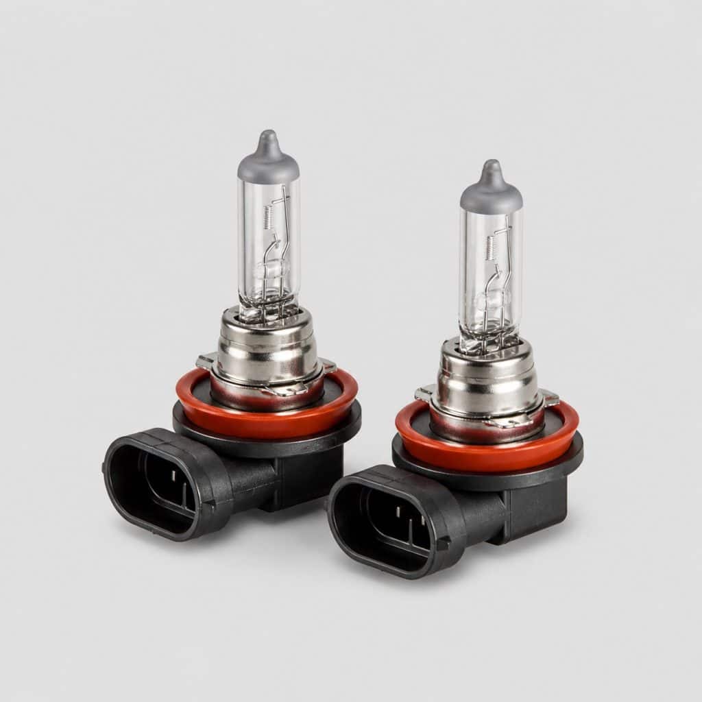 Lot de deux ampoules H9 sur fond clair