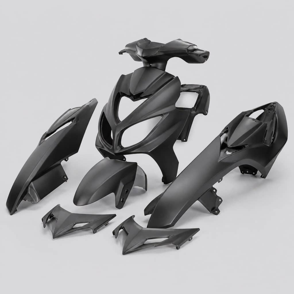 Kit de carénage scooter complet style BCD sur fond clair