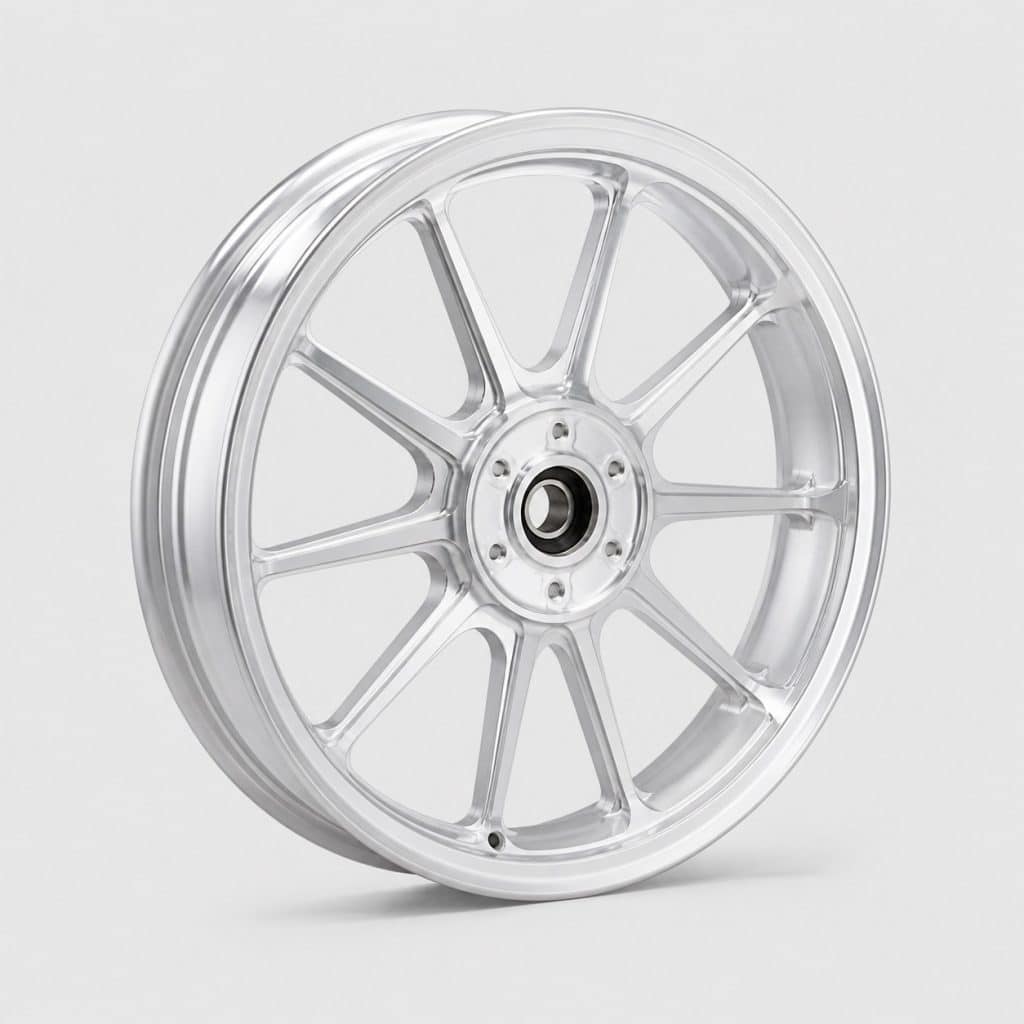 Jante en alliage aluminium custom 16 pouces sur fond clair