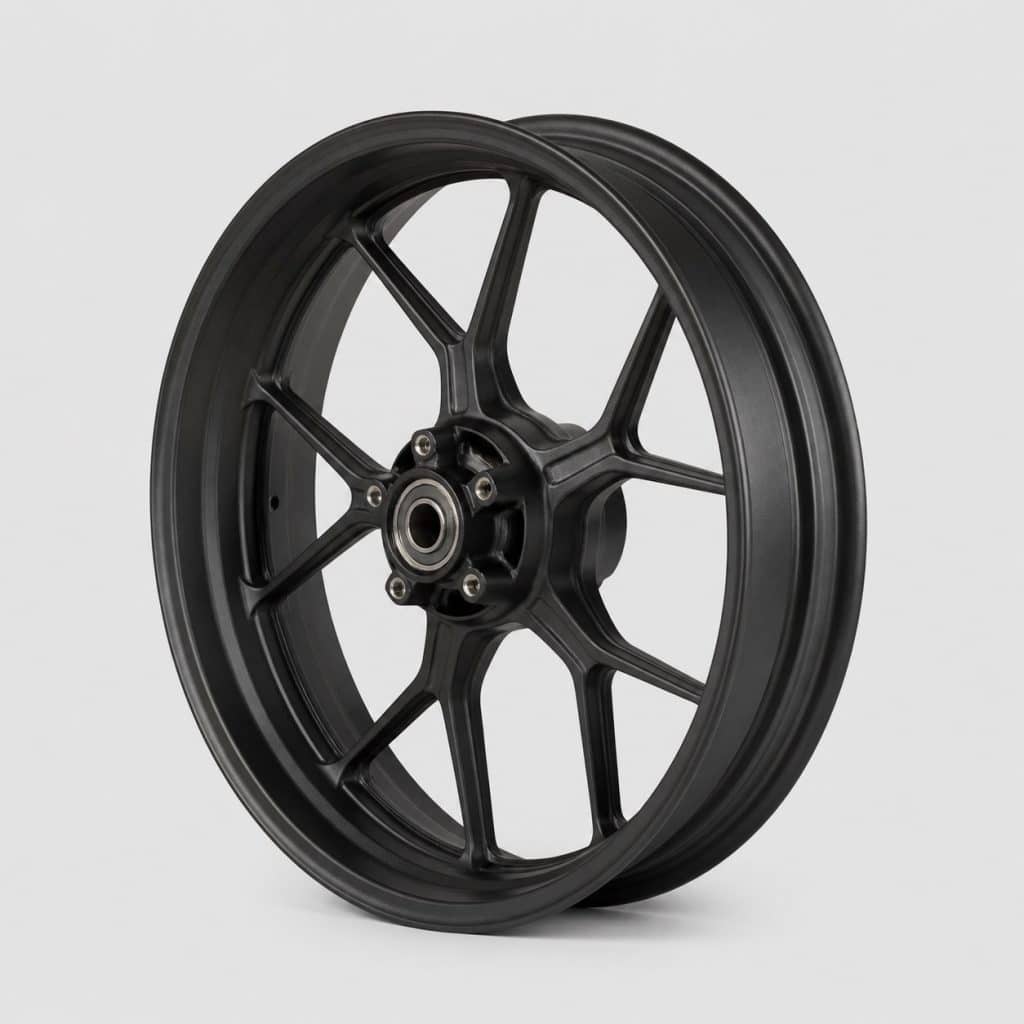 Jante en alliage aluminium 17 pouces pour moto sur fond clair