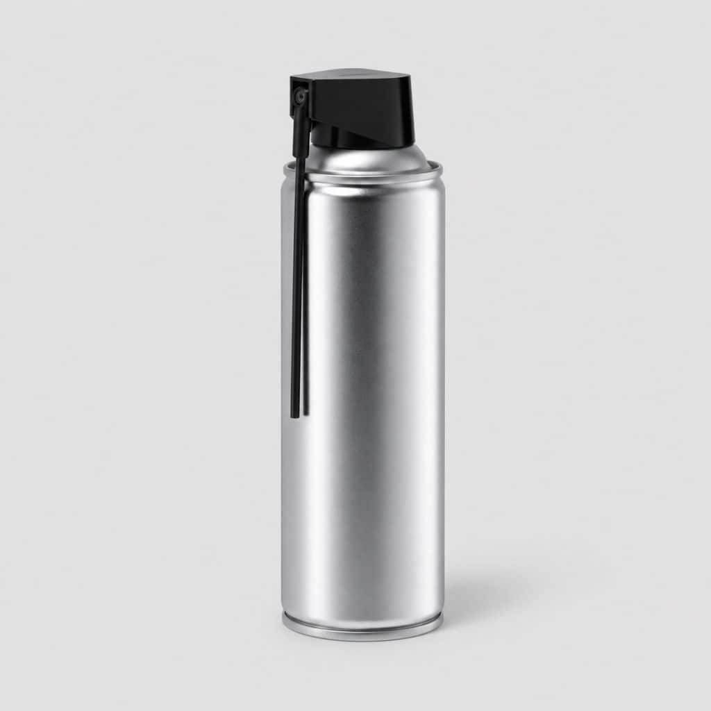 Bombe aerosol de nettoyant carburateur sur fond clair