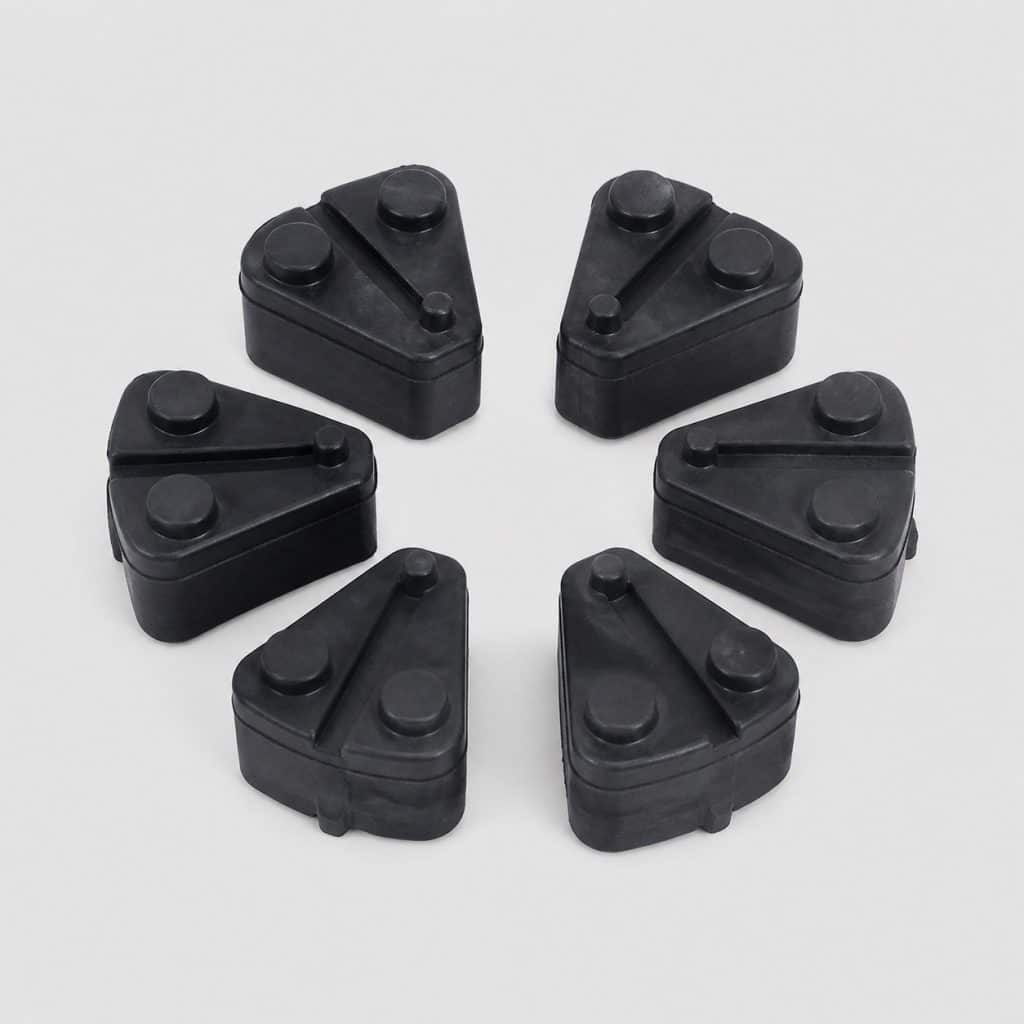 Jeu de six silentblocs de couronne moto en caoutchouc